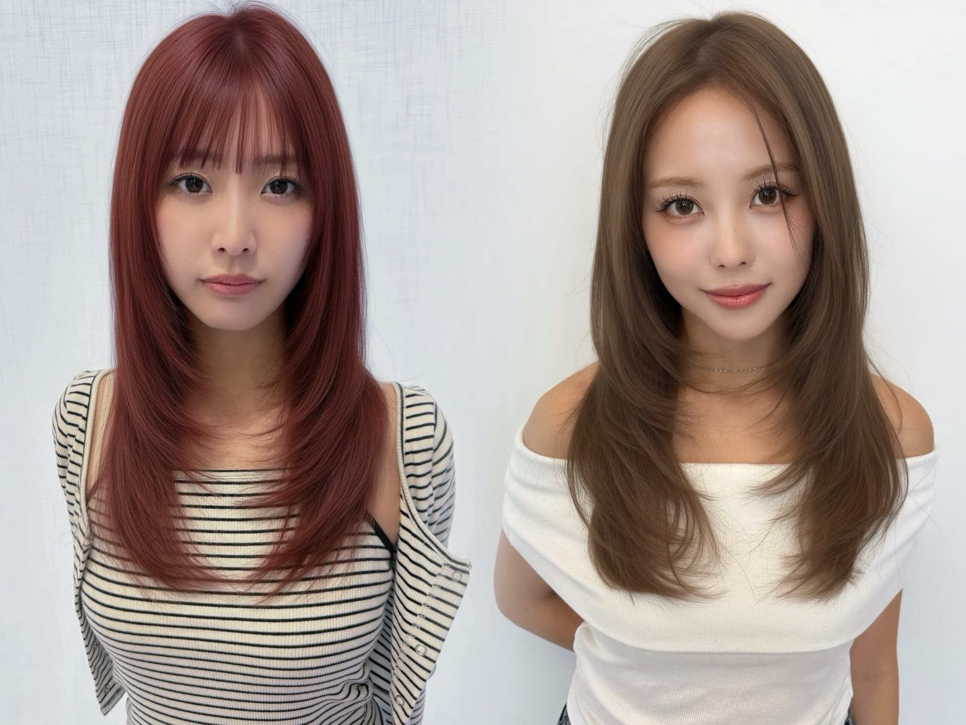 Beautiful silhouette with movement with nuance cuts and layered cuts around the face ♪