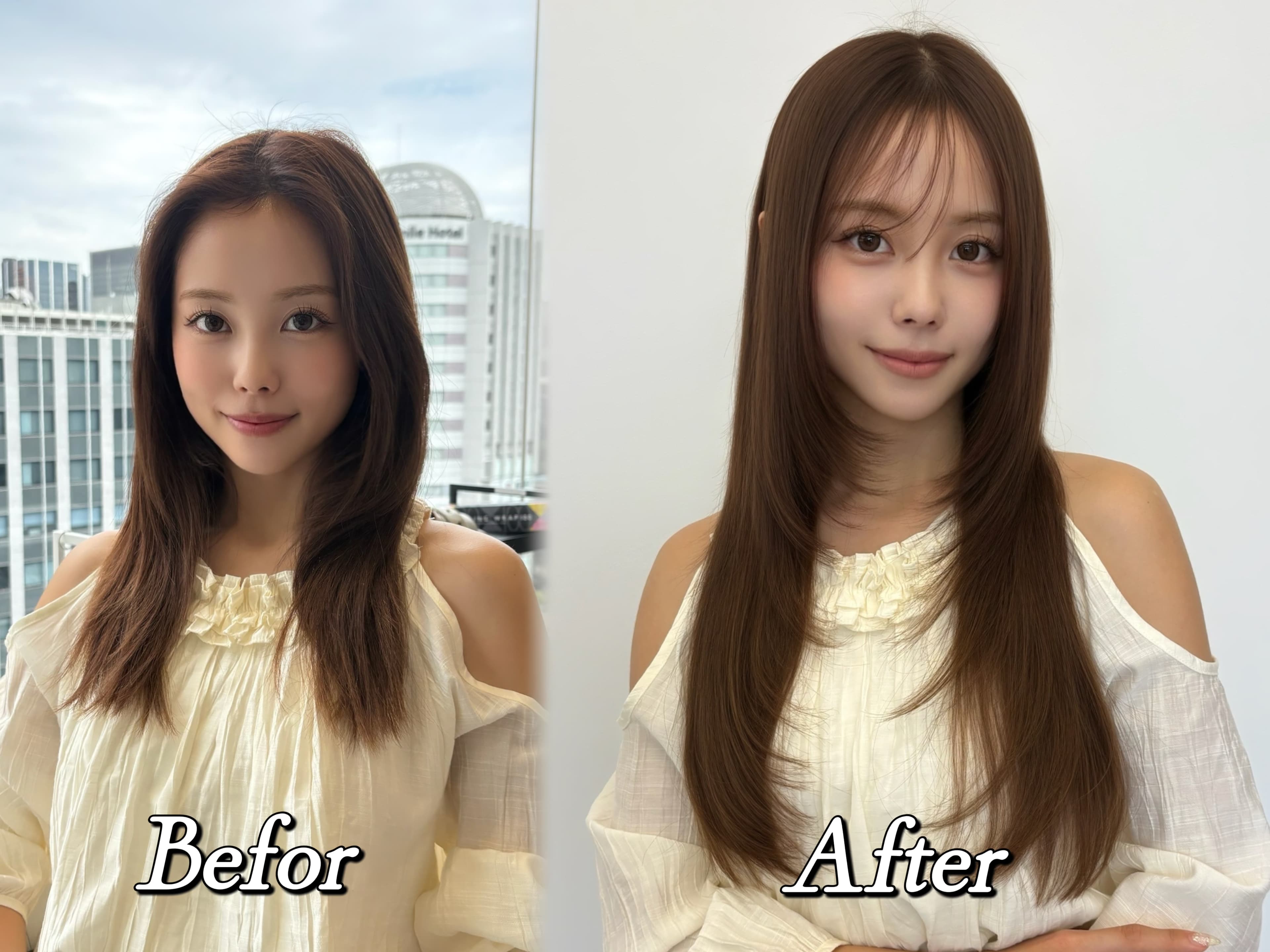 Japan's only trademarked feather extension ◎ This is the highest quality 100% human hair feather extension in Japan, so it blends in too well and has a natural finish!