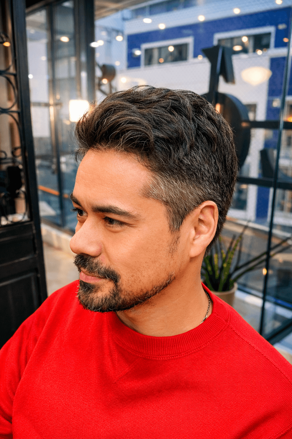 A salon that specializes in men's casual